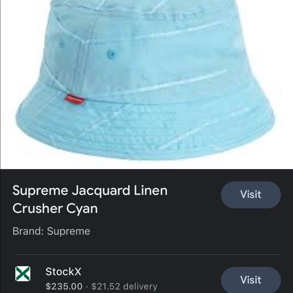 SUPREME JACQUARD LINEN CRUSHER CYAN main image 4